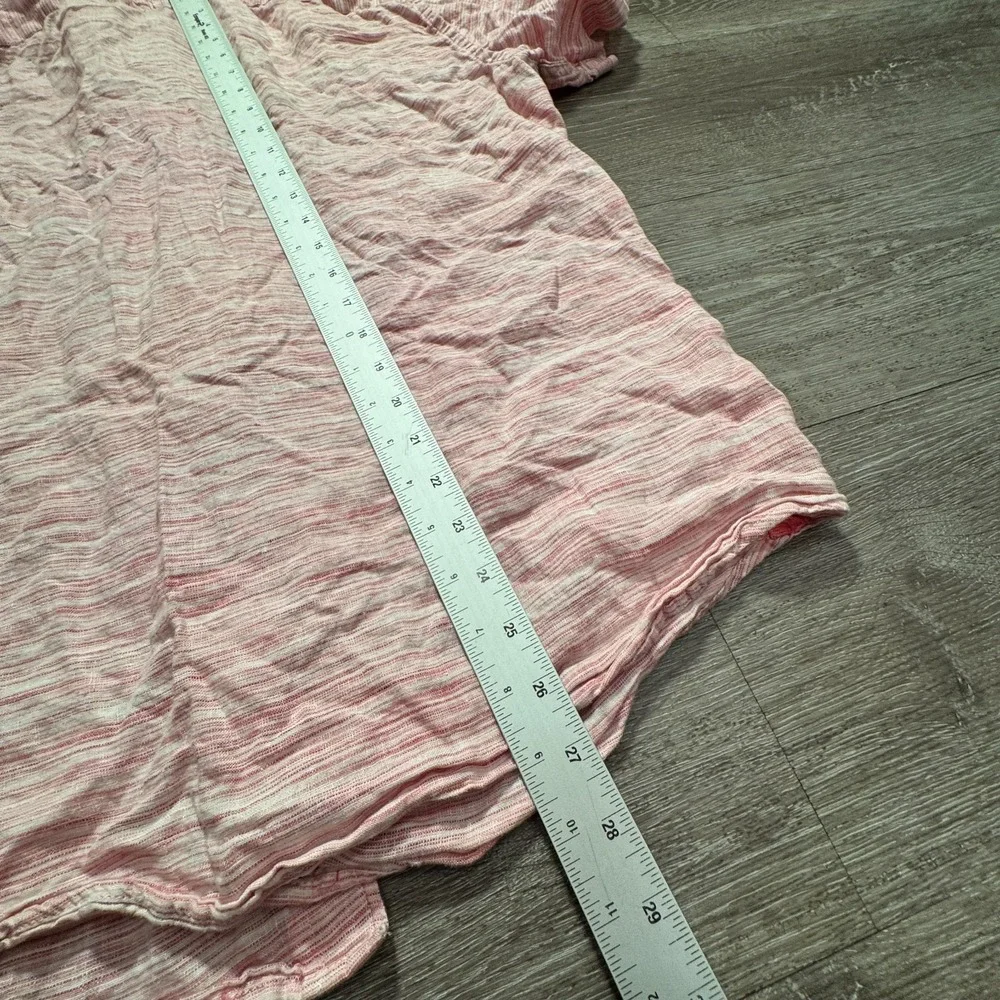 Banana Republic Shirt Mens Medium Pink Heather 100% Linen Camden Fit Costal